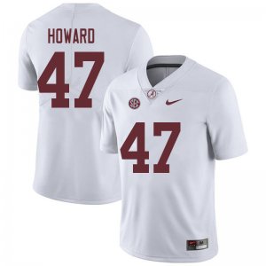 NCAA Men's Alabama Crimson Tide #47 Chris Howard Stitched College 2018 Nike Authentic White Football Jersey DU17T88NF